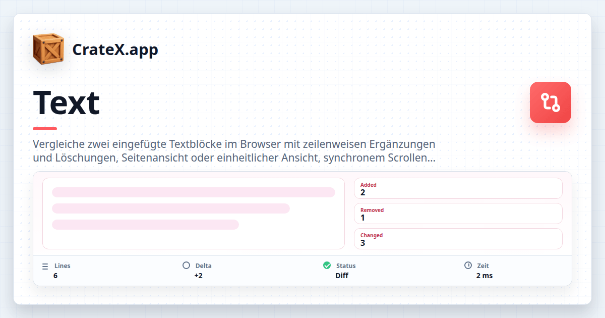 Text-Diff-Viewer - Text nebeneinander vergleichen